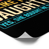 Awesome Like My Daughter Funny Dad Daddy Papa Mom  ポスター (角)