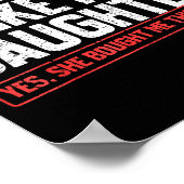 Awesome Like My Daughter Funny Dad Daddy Papa Mom  ポスター (角)