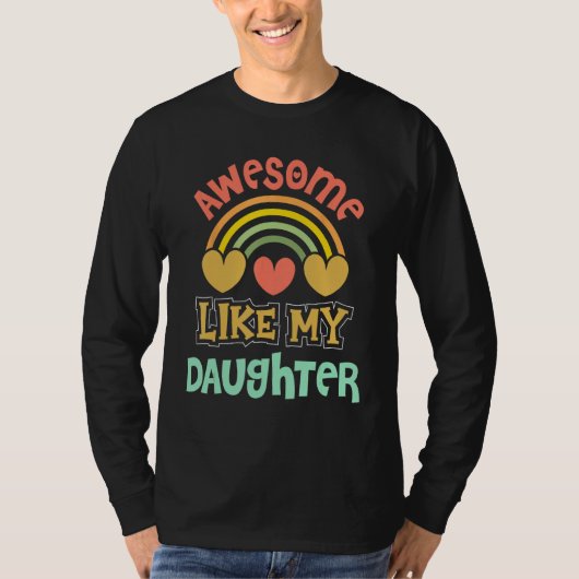 Awesome Like My Daughter Men Fathers Day Dad 2 Tシャツ (正面)