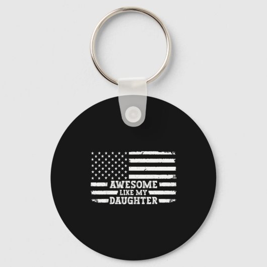 Awesome Like My Daughter Men Funny  キーホルダー (正面)