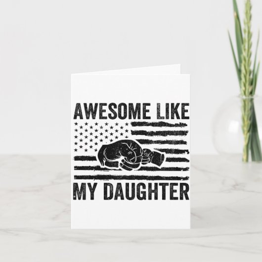 Awesome Like My Daughter Men Funny Fathers Day Dad カード (正面)