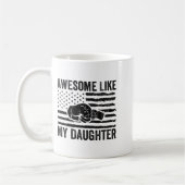 Awesome Like My Daughter Men Funny Fathers Day Dad コーヒーマグカップ (左)