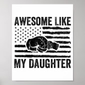 Awesome Like My Daughter Men Funny Fathers Day Dad ポスター (正面)