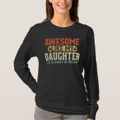 Awesome Like My Daughter Retro Dad Jokes Funny Fat Tシャツ (正面)