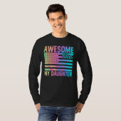 Awesome Like My Daughter Retro Men Dad  Fathers 1 Tシャツ (正面フル)