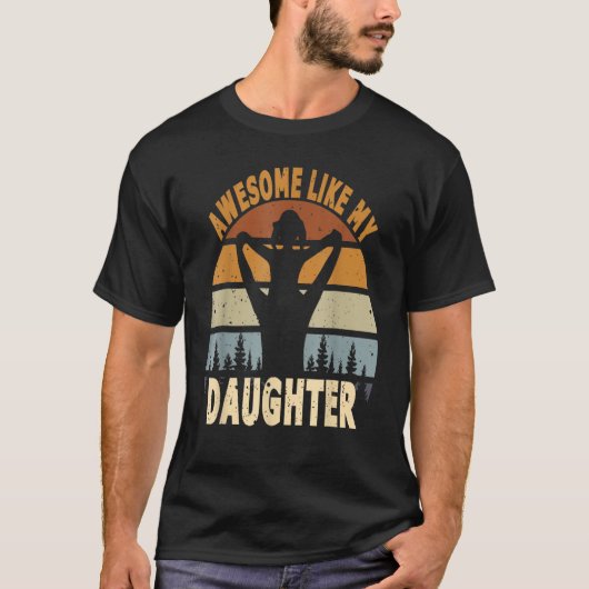 Awesome Like My Daughter Retro Men Dad Fathers 9 Tシャツ (正面)