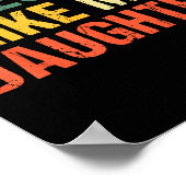 Awesome Like My Daughter Shirt Funny Men Dad Fathe ポスター (角)