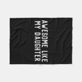 Awesome Like My Daughter Son Father Child Matching フリースブランケット (正面(横))