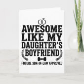 Awesome Like My Daughters Boyfriend Funny Mom Dad カード (正面)