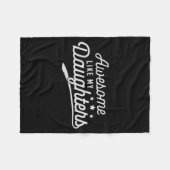 Awesome Like My Daughters Men Funny Fathers Day Da フリースブランケット (正面(横))