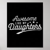 Awesome Like My Daughters Men Funny Fathers Day Da ポスター (正面)