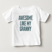 AWESOME LIKE MY GRANNY Funny ベビーTシャツ (正面)