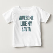 AWESOME LIKE MY SAVTA Funny ベビーTシャツ (正面)