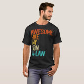 Awesome Like My Son In Law Funny Family Humor Retr Tシャツ (正面フル)