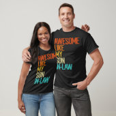Awesome Like My Son In Law Funny Family Humor Retr Tシャツ (ユニセックス)