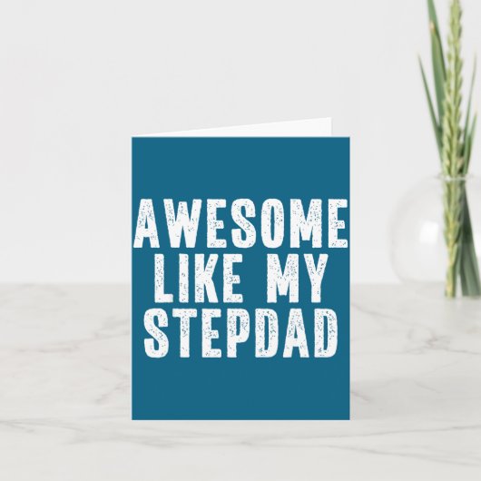 Awesome Like My Stepdad Quote Funny Fathers Day Ap カード (正面)