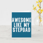 Awesome Like My Stepdad Quote Funny Fathers Day Ap カード (黄色い花)