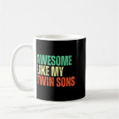 Awesome Like My Twin Sons Funny Mom Dad Parent Nov コーヒーマグカップ (左)