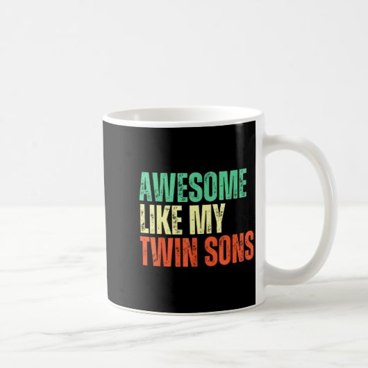 Awesome Like My Twin Sons Funny Mom Dad Parent Nov コーヒーマグカップ (右)