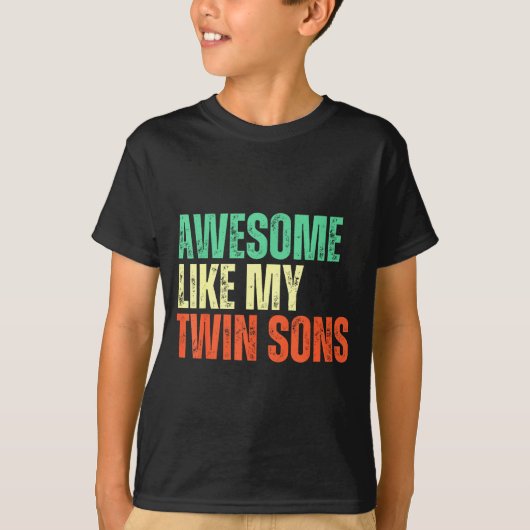 Awesome Like My Twin Sons Funny Mom Dad Parent Nov Tシャツ (正面)
