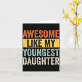 Awesome Like My Youngest Daughter Funny Father's D カード (黄色い花)