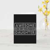 Awesome Like My Youngest Daughter Men Fathers Day  カード (黄色い花)