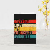 Awesome Like My Youngest Daughter Mother's Day Fat カード (黄色い花)