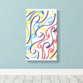 Awesome Maori style ribbon art キャンバスプリント (インサイチュ (ウッドフロア))