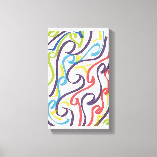 Awesome Maori style ribbon art キャンバスプリント (正面)