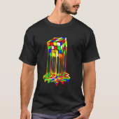 Awesome Melting Rubik Rubix Rubics Cube Tシャツ (正面)