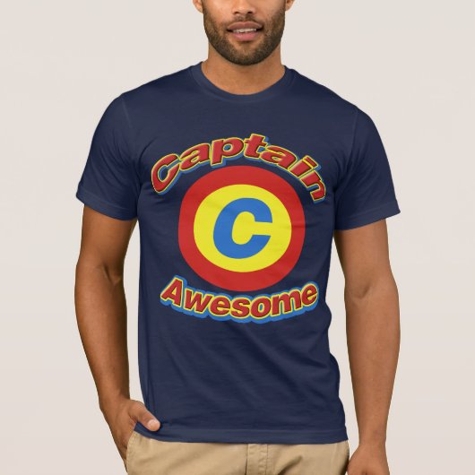 awesome Men's Dark Shirt大尉の Tシャツ (正面)