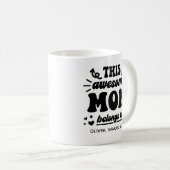 Awesome Mom コーヒーマグカップ (正面右)