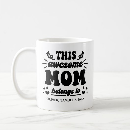 Awesome Mom コーヒーマグカップ (左)
