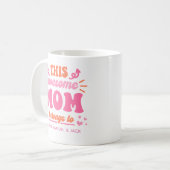 Awesome Mom Pink Orange コーヒーマグカップ (正面左)