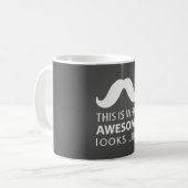 Awesome Mustache コーヒーマグカップ (正面左)