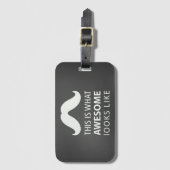 Awesome Mustache ラゲッジタグ (正面縦)