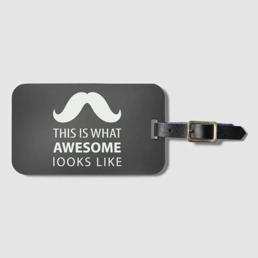 Awesome Mustache ラゲッジタグ (正面横)