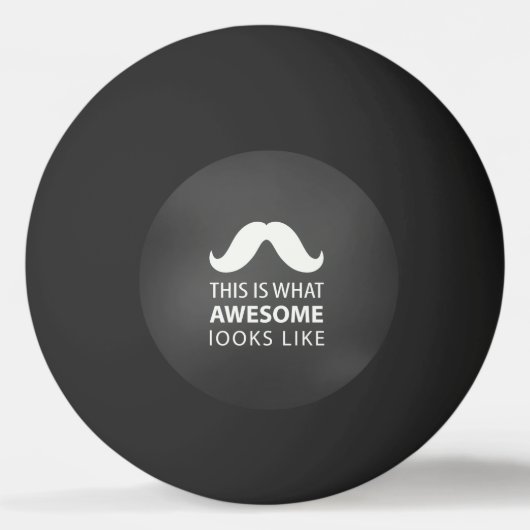Awesome Mustache 卓球ボール (正面)