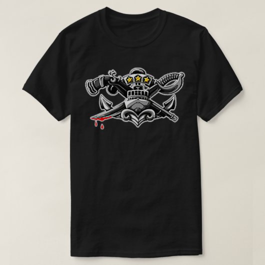 Awesome Navy SWCC MASTER Pin NO QUARTER Flag Desig Tシャツ (デザイン正面)