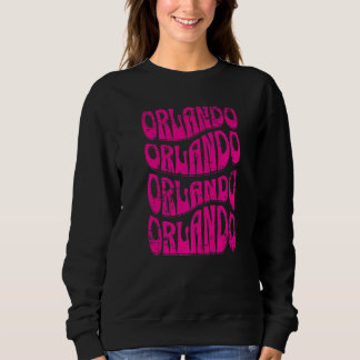 Awesome Orlando Florida Groovy Retro Distressed スウェットシャツ
