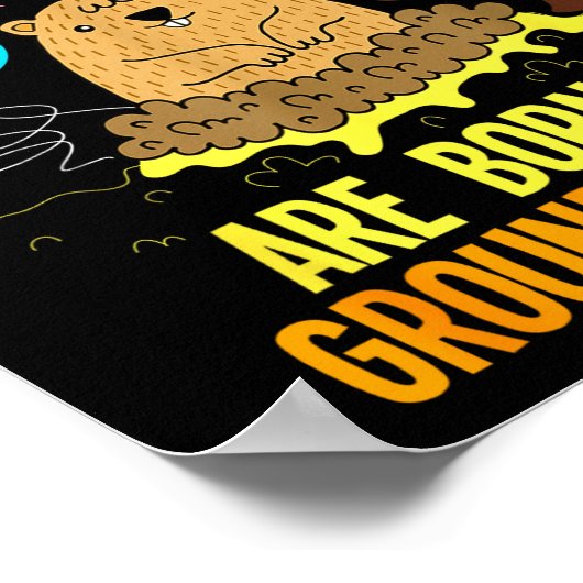 Awesome People Born On Groundhog Day Funny Anniver ポスター (角)