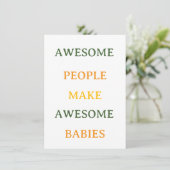Awesome People Make Awesome Babies Card エンクロージャーカード (スタンド正面)