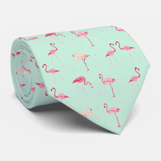 Awesome Pink Flamingos Novelty ネクタイ (ロール)