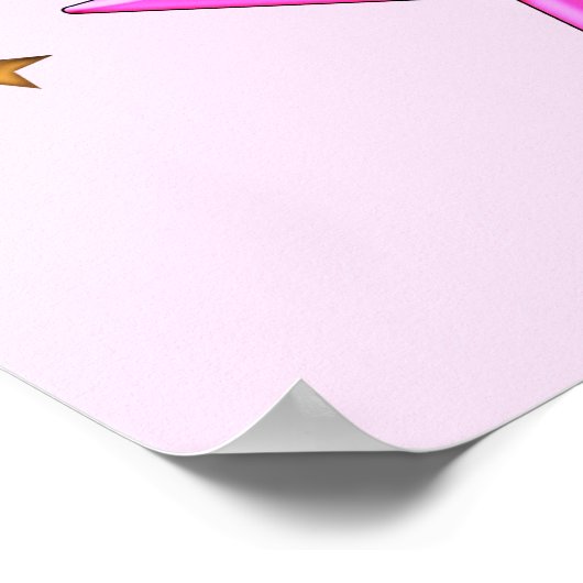 AWESOME PINK PERSONALIZED CHEERLEADING POSTER ポスター (角)