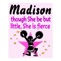 AWESOME PINK PERSONALIZED CHEERLEADING POSTER