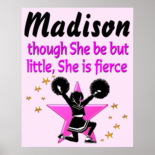 AWESOME PINK PERSONALIZED CHEERLEADING POSTER ポスター (正面)