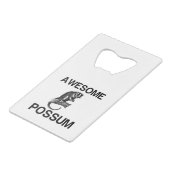 AWESOME POSSUM クレジットカード栓抜き (正面アングル)