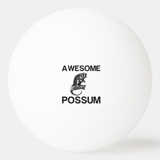 AWESOME POSSUM 卓球ボール (正面)