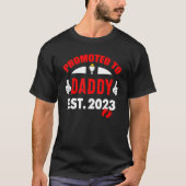 Awesome Promoted To Daddy 2023   Pregnancy Announc Tシャツ (正面)