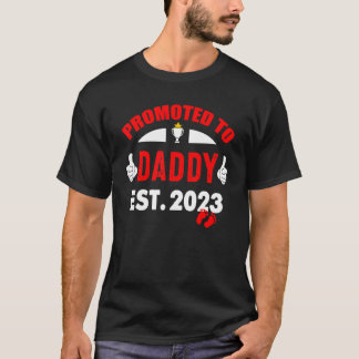 Awesome Promoted To Daddy 2023   Pregnancy Announc Tシャツ